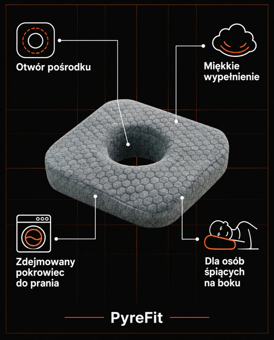 Szczegóły poduszki — Otwór pośrodku
