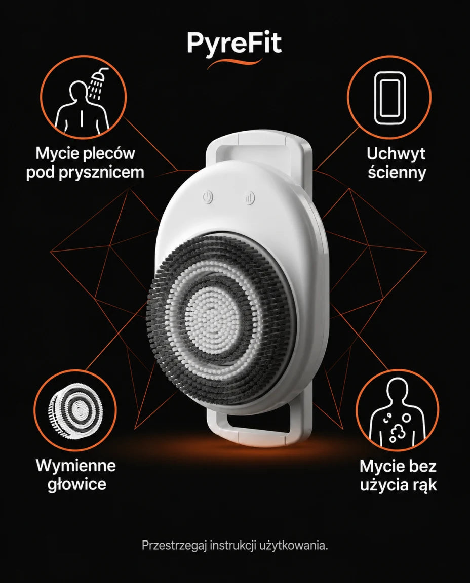 Mycie pleców pod prysznicem — Uchwyt ścienny