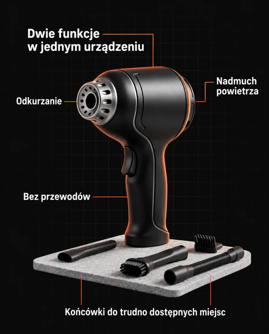 Dwie funkcje w jednym urządzeniu — Odkurzanie