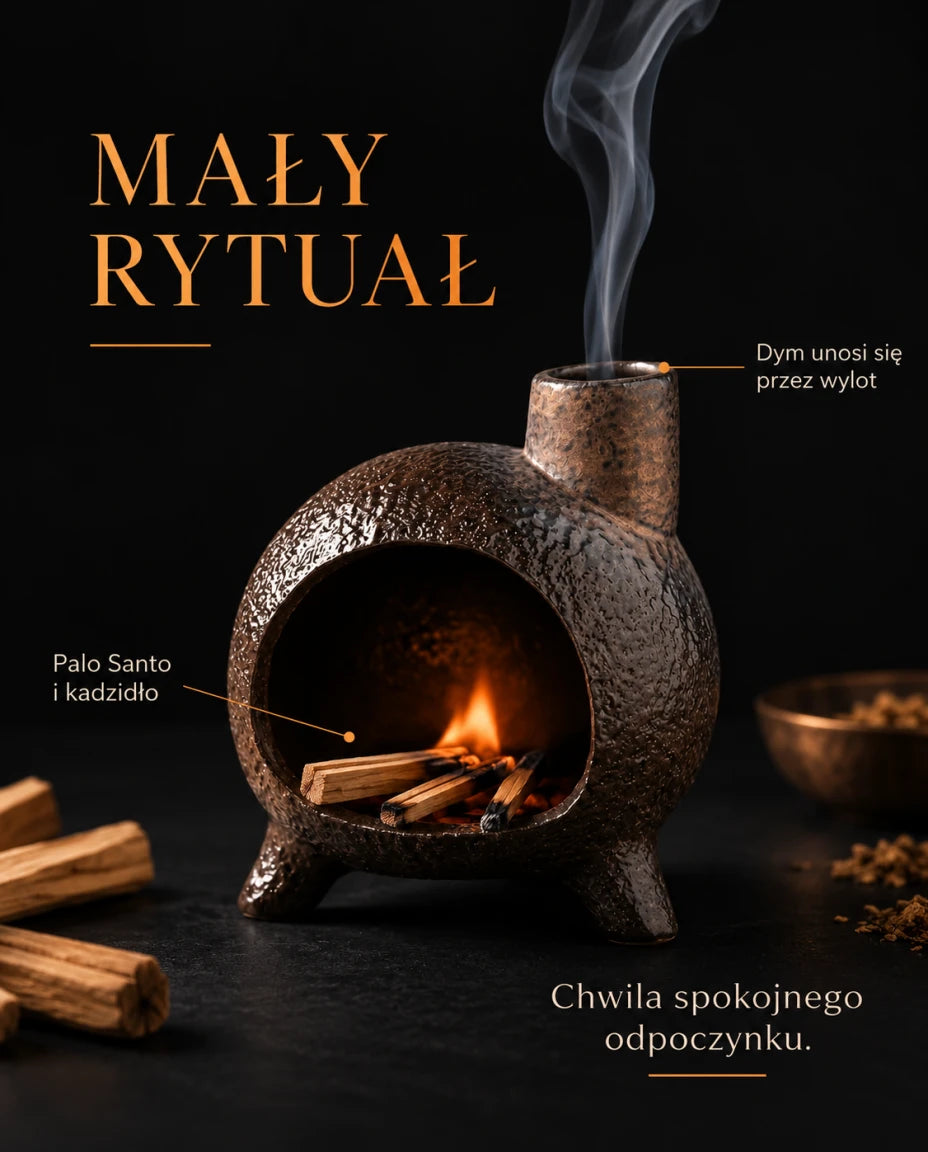 MAŁY RYTUAŁ — Dym unosi się przez wylot — Palo Santo i kadzidło — Chwila spokojnego odpoczynku