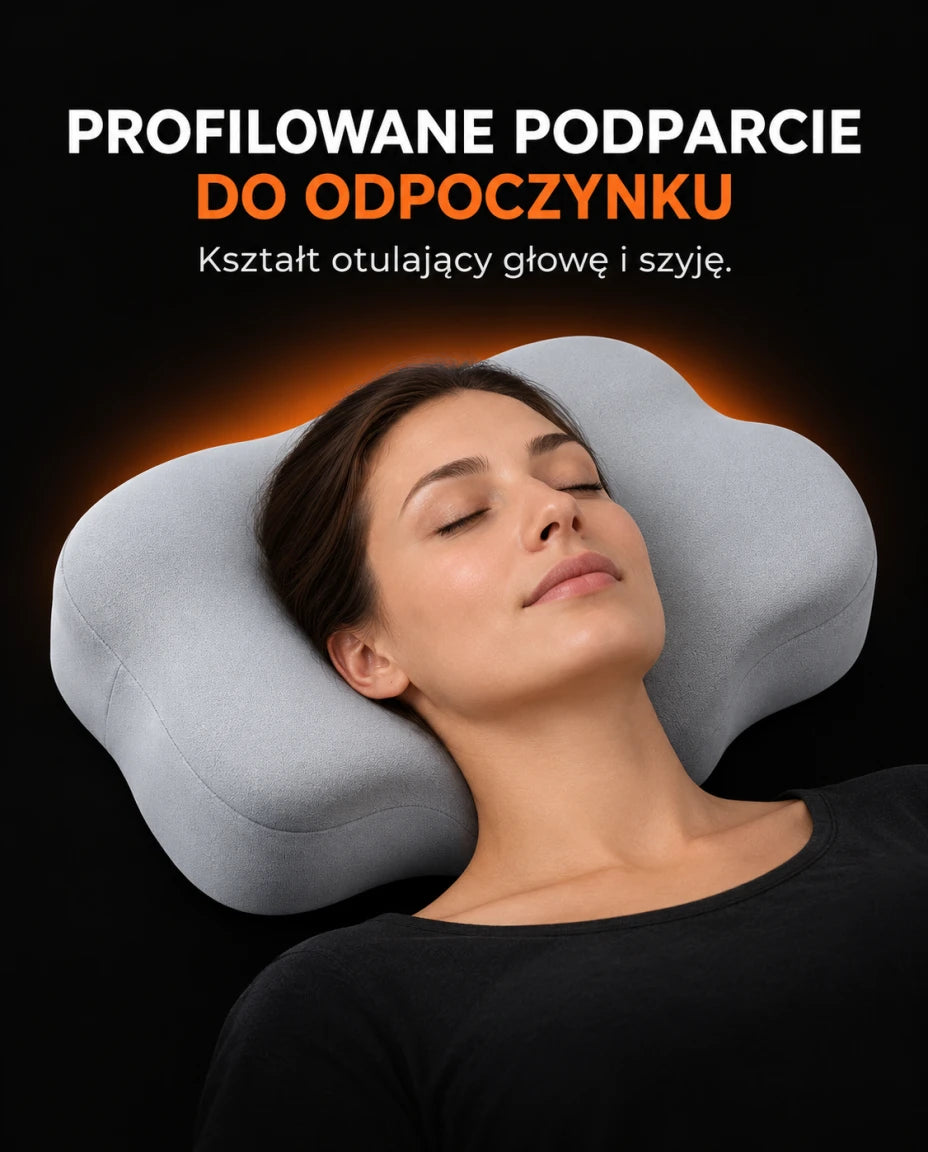PROFILOWANE PODPARCIE DO ODPOCZYNKU — Kształt otulający głowę i szyję