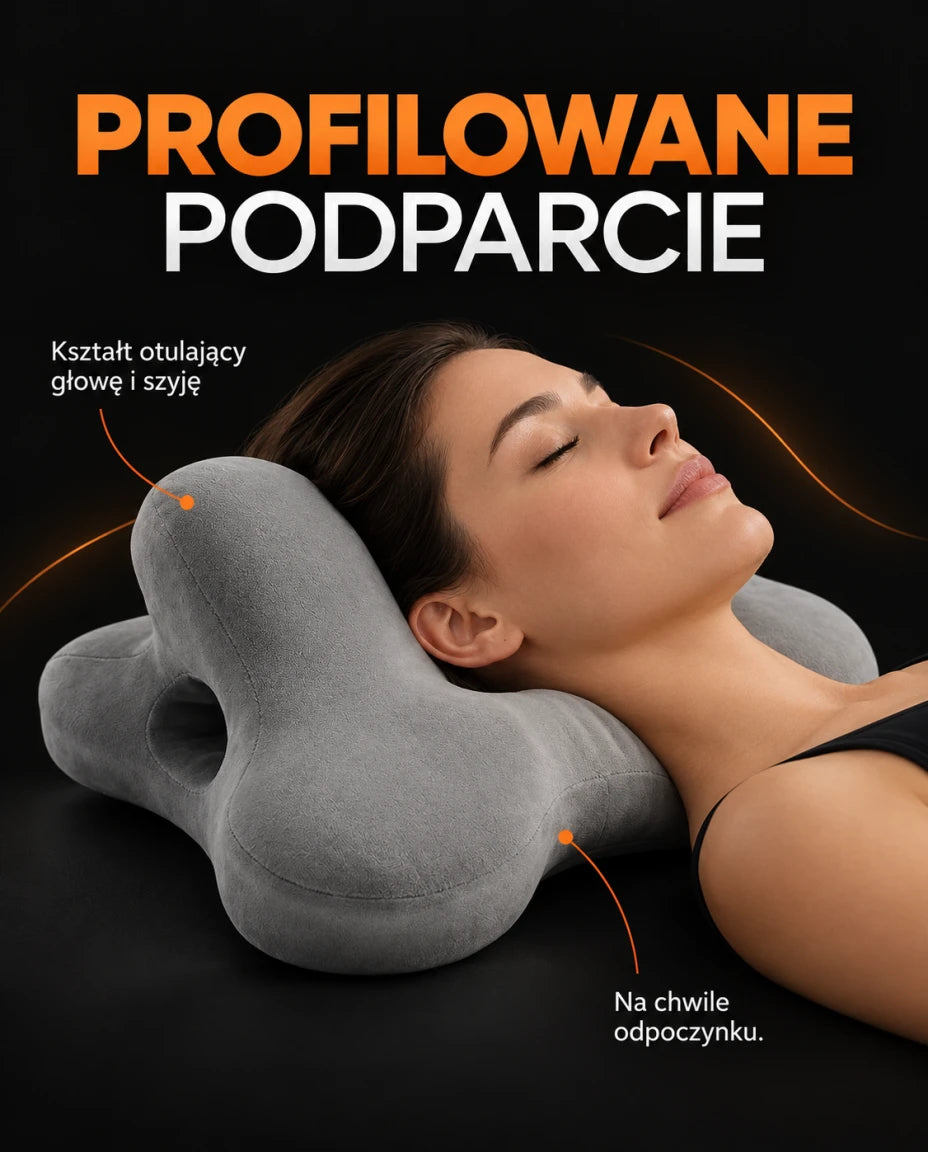 PROFILOWANE PODPARCIE — Kształt otulający głowę i szyję — Na chwile odpoczynku