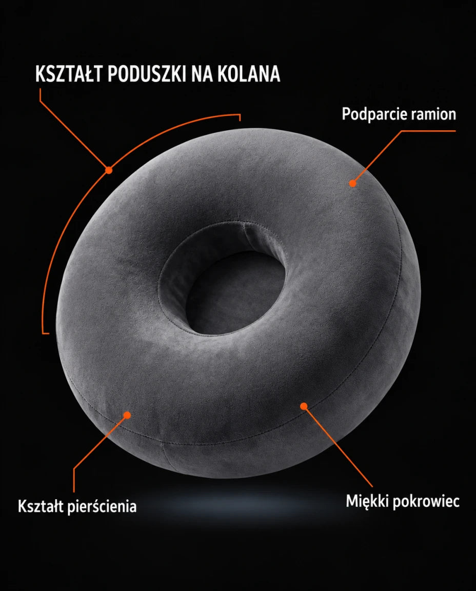 KSZTAŁT PODUSZKI NA KOLANA — Kształt pierścienia — Podparcie ramion — Miękki pokrowiec