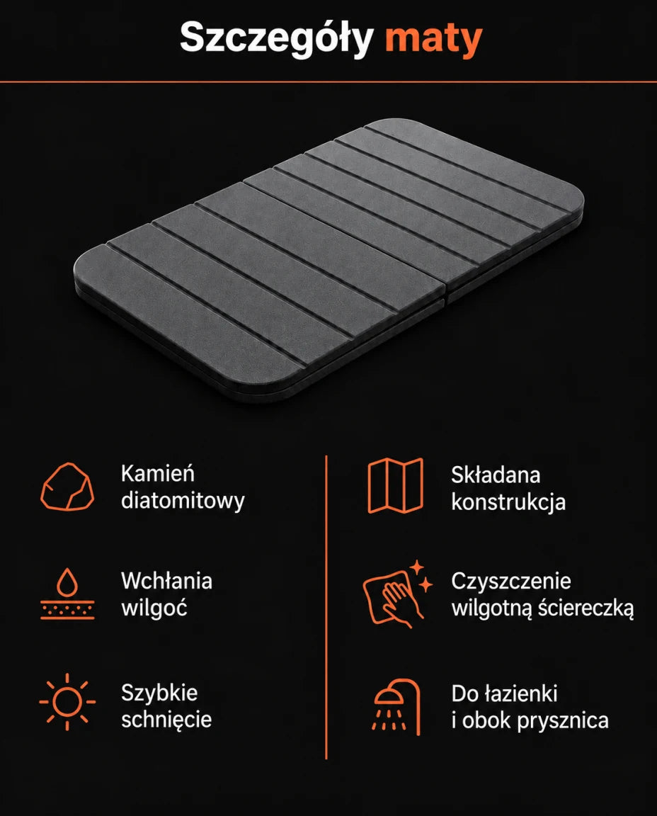 Szczegóły maty — Kamień diatomitowy