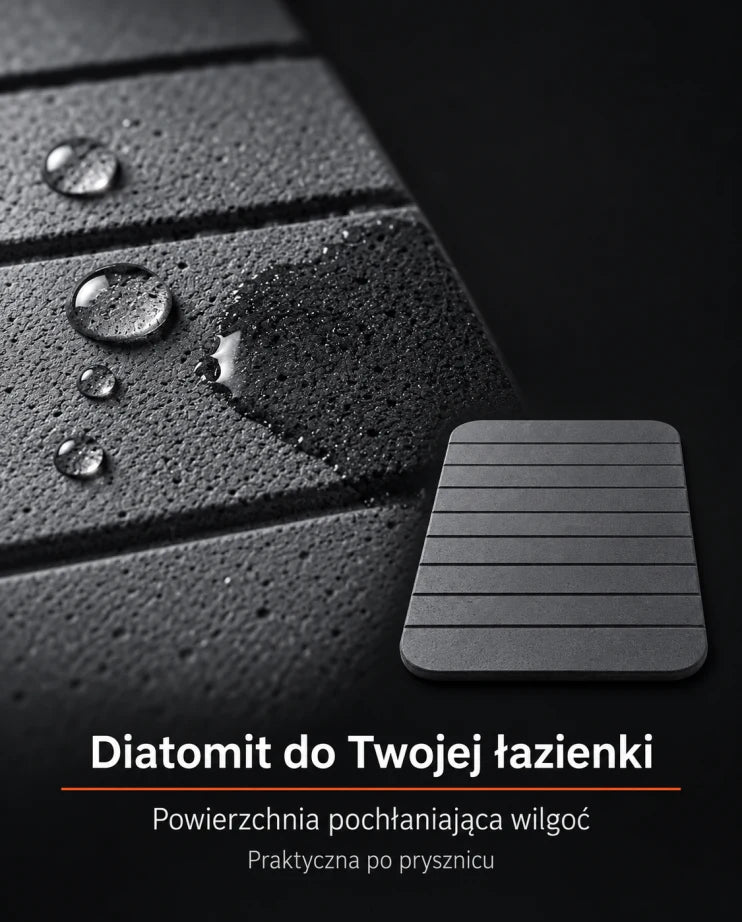 Diatomit do Twojej łazienki — Powierzchnia pochłaniająca wilgoć