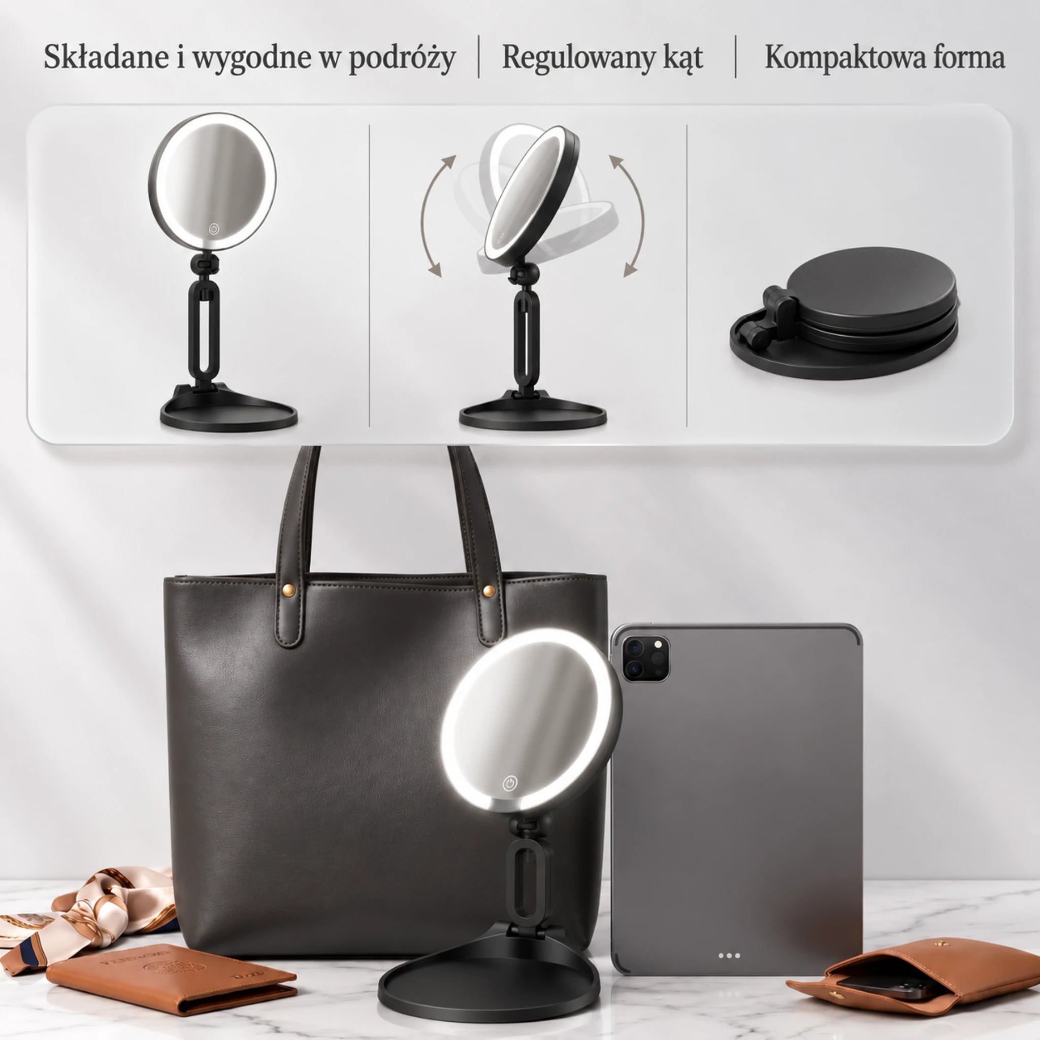Składane i wygodne w podróży — Regulowany kąt — Kompaktowa forma