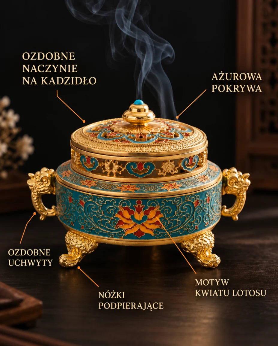 OZDOBNE NACZYNIE NA KADZIDŁO