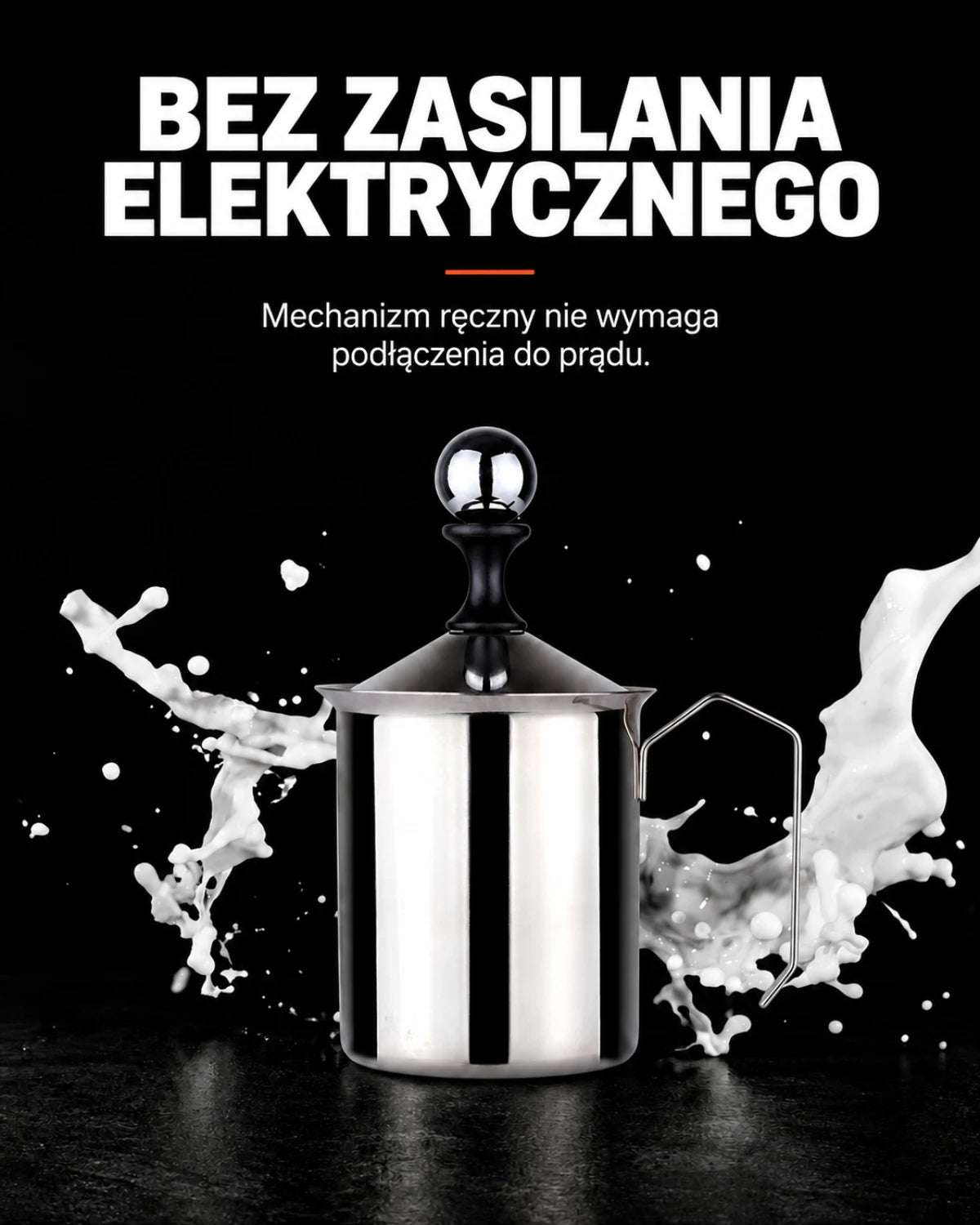 Bez zasilania elektrycznego · Mechanizm ręczny nie wymaga podłączenia do prądu.
