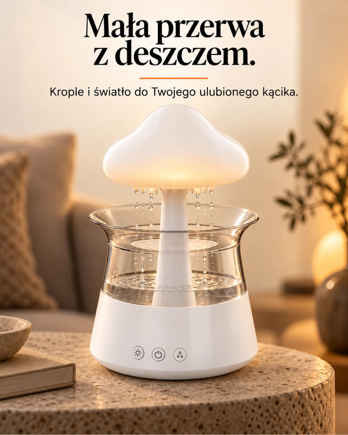 Mała przerwa z deszczem. · Krople i światło do Twojego ulubionego kącika