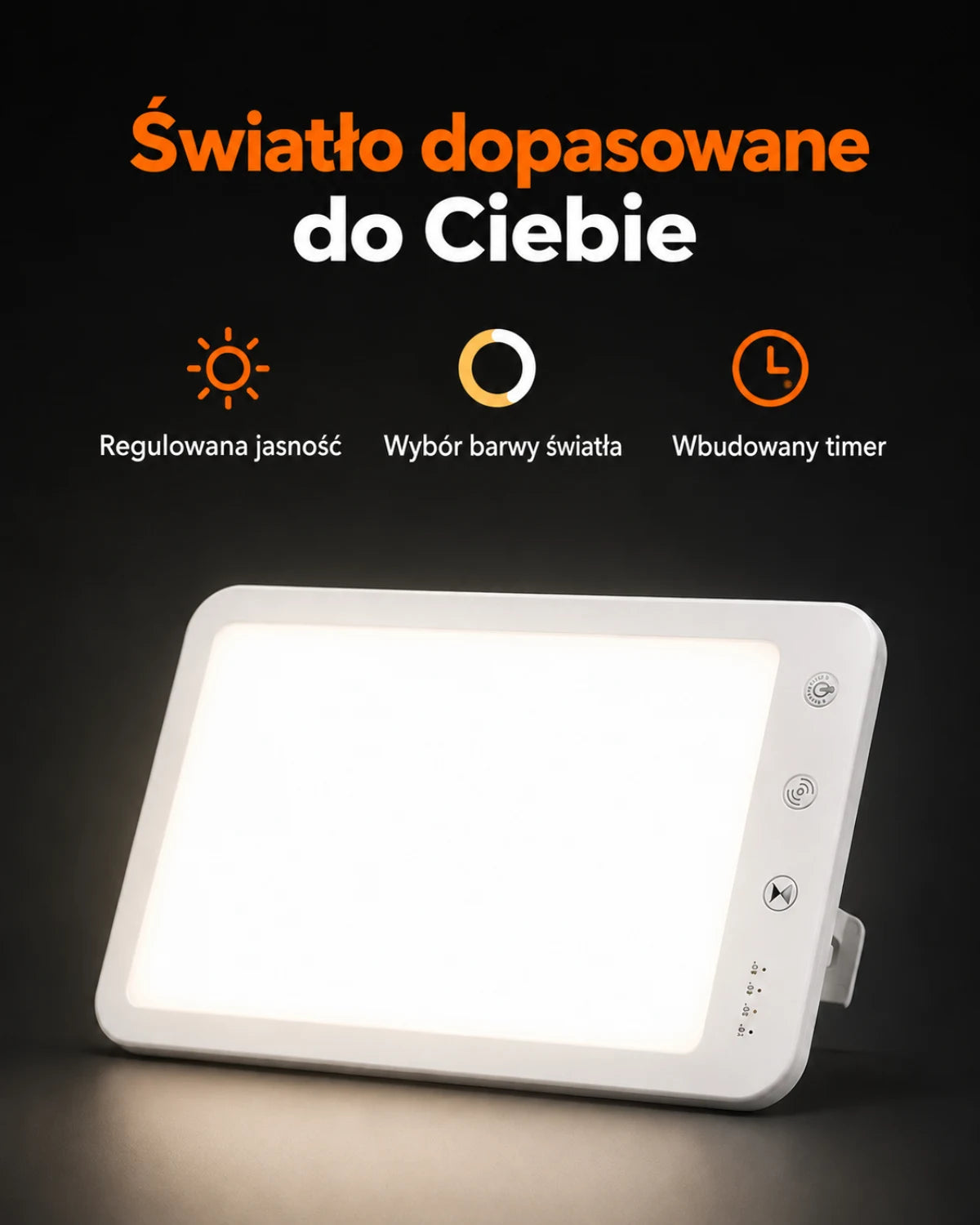 Lampa z regulacją jasności i timerem — Światło dopasowane do Ciebie; Regulowana jasność