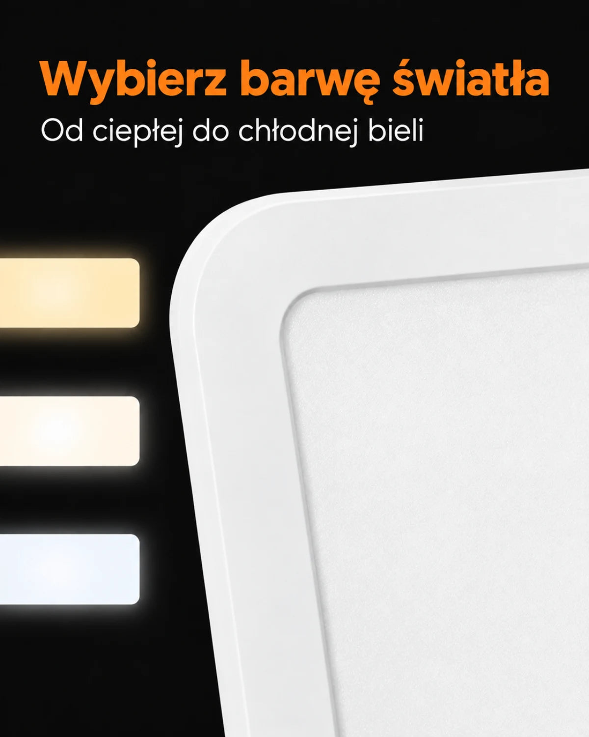 Lampa z regulacją jasności i timerem — Wybierz barwę światła; Od ciepłej do chłodnej bieli