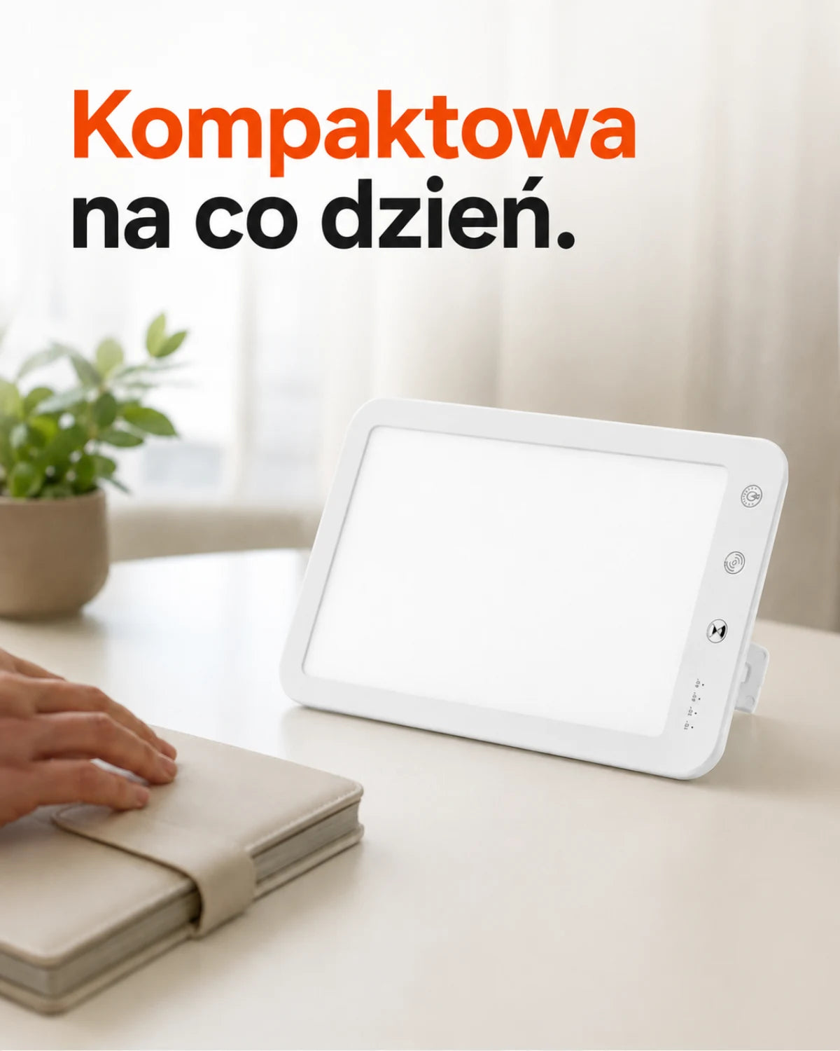 Lampa z regulacją jasności i timerem — Kompaktowa na co dzień