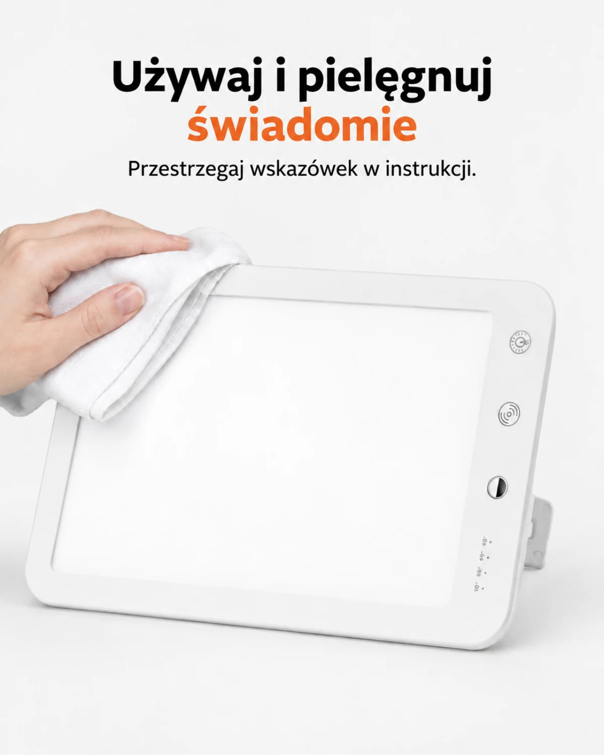 Lampa z regulacją jasności i timerem — Używaj i pielęgnuj świadomie; Przestrzegaj wskazówek w instrukcji.