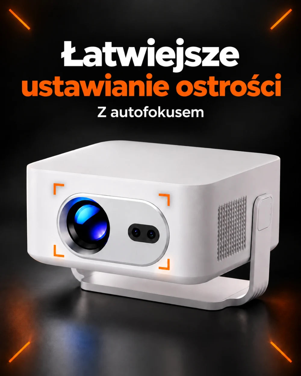 Mini projektor z autofokusem — Łatwiejsze ustawianie ostrości; Z autofokusem