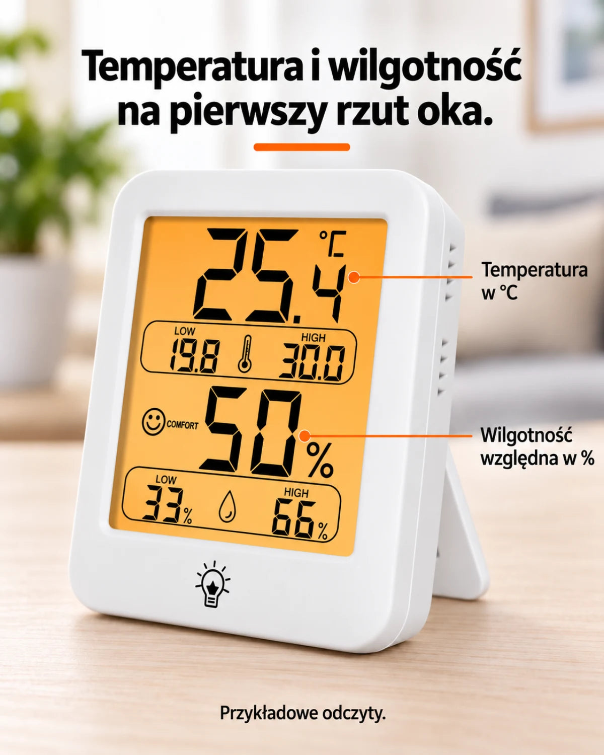 Temperatura i wilgotność na pierwszy rzut oka