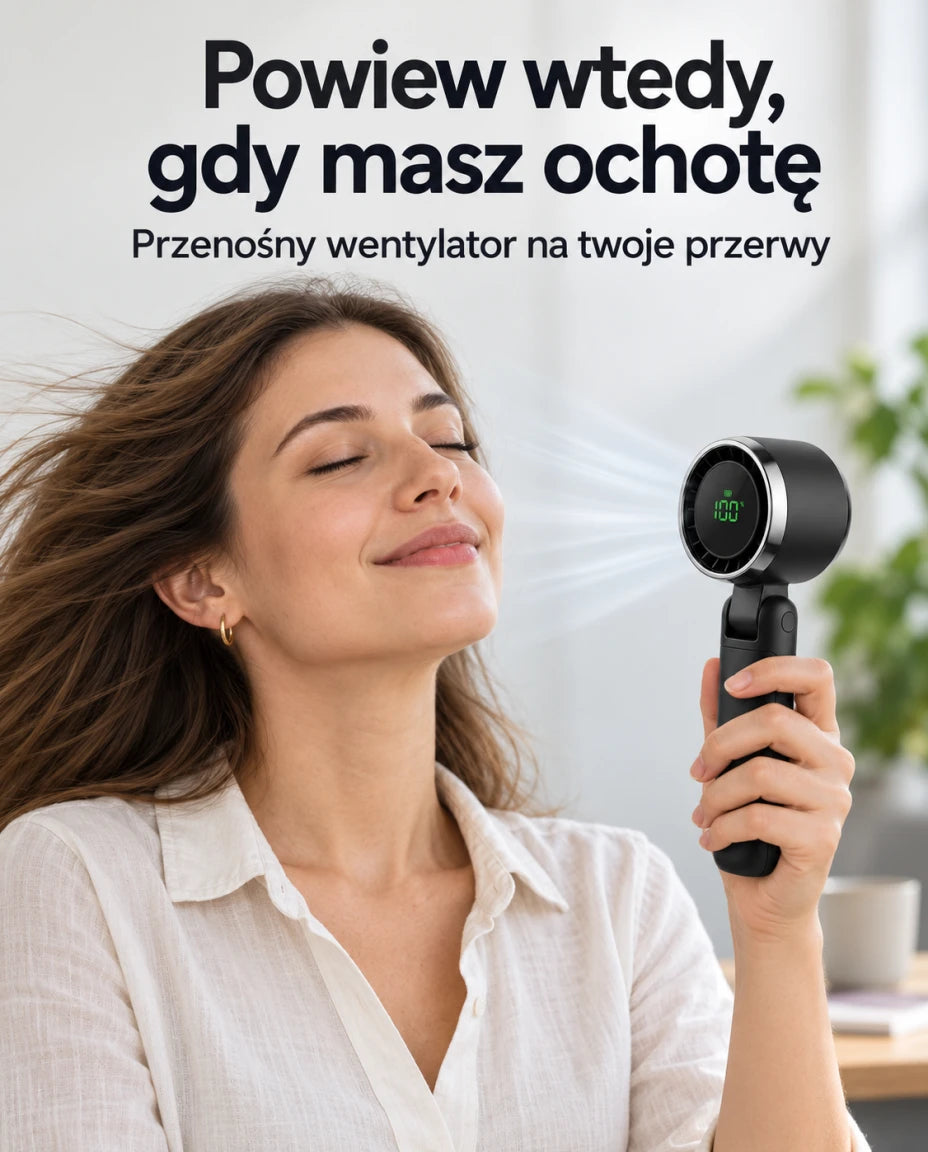 Powiew wtedy, gdy masz ochotę — Przenośny wentylator na twoje przerwy