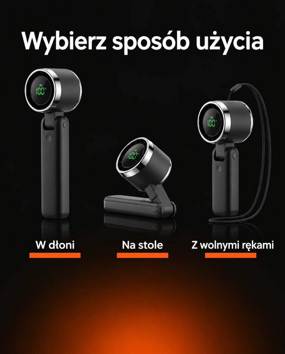 Wybierz sposób użycia — W dłoni — Na stole — Z wolnymi rękami