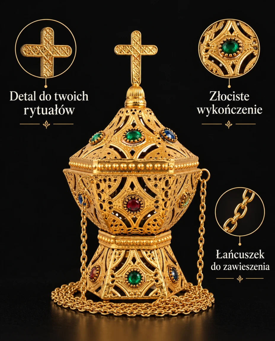 Detal do twoich rytuałów — Złociste wykończenie — Łańcuszek do zawieszenia