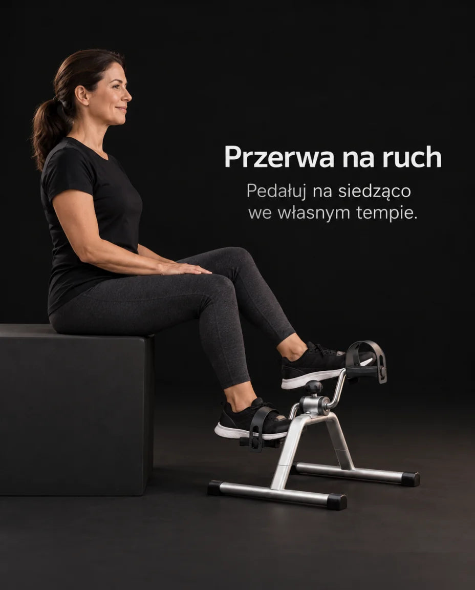 Przerwa na ruch — Pedałuj na siedząco we własnym tempie.