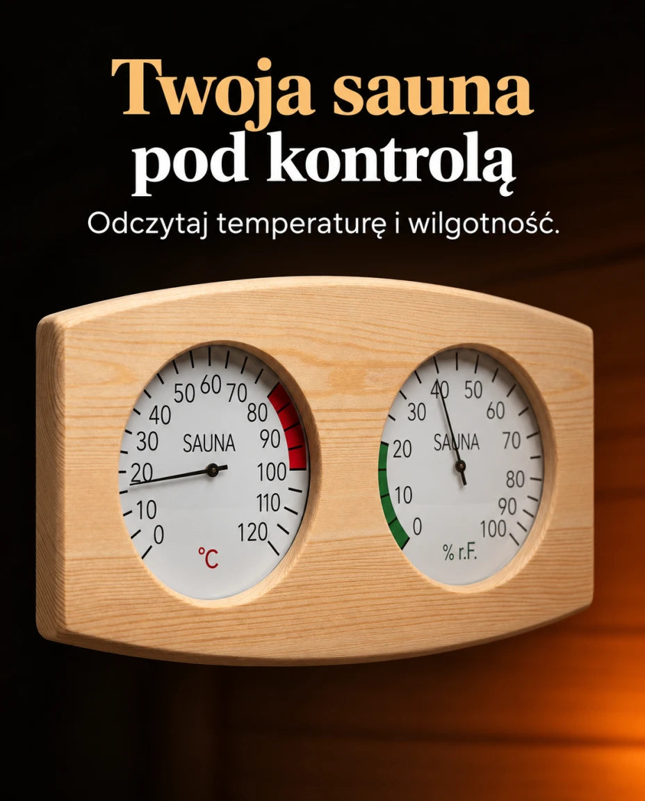 Twoja sauna pod kontrolą — Odczytaj temperaturę i wilgotność