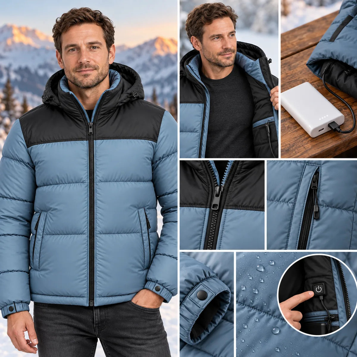 PyreFit Gletor – Kurtka pikowana podgrzewana unisex
