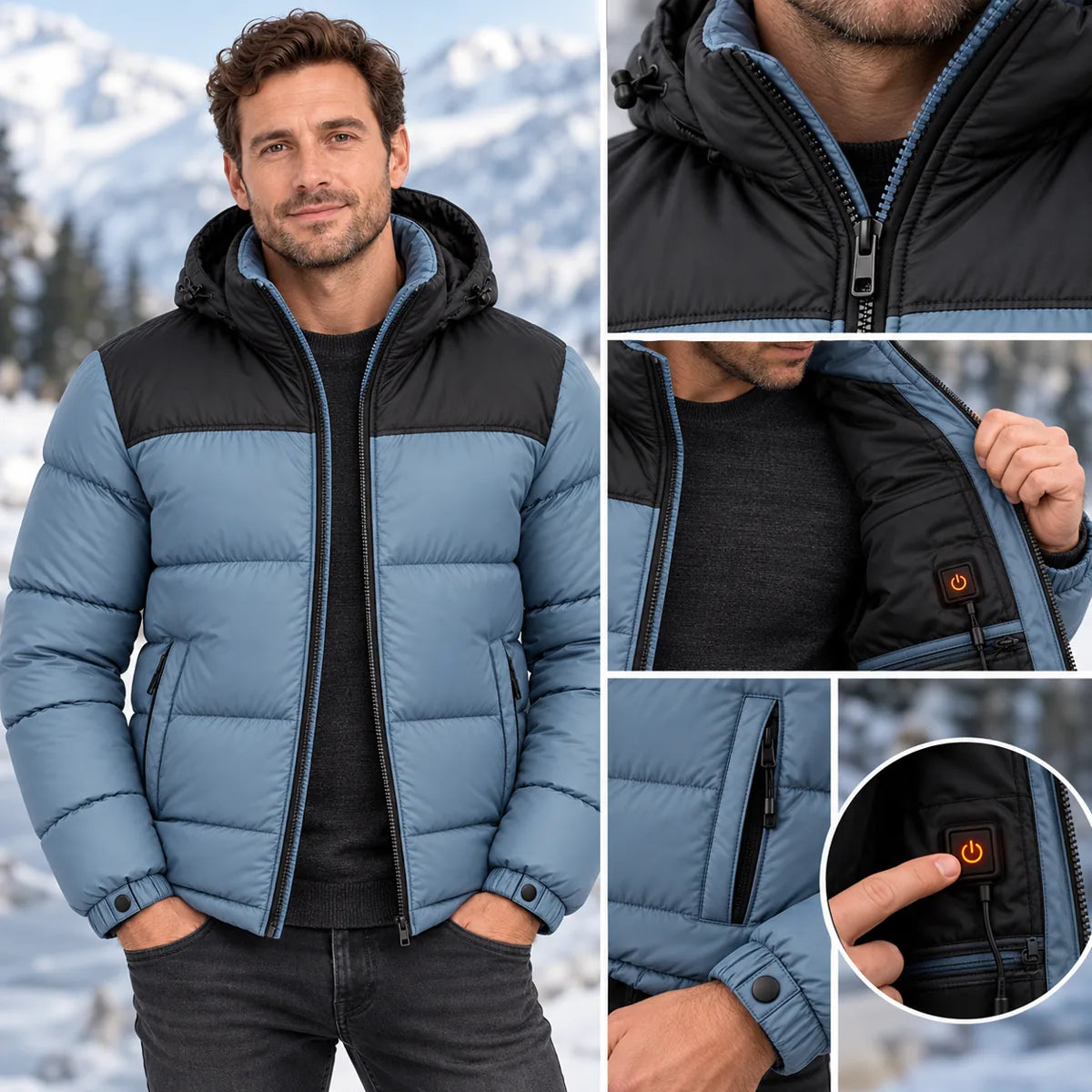 PyreFit Gletor – Kurtka pikowana podgrzewana unisex