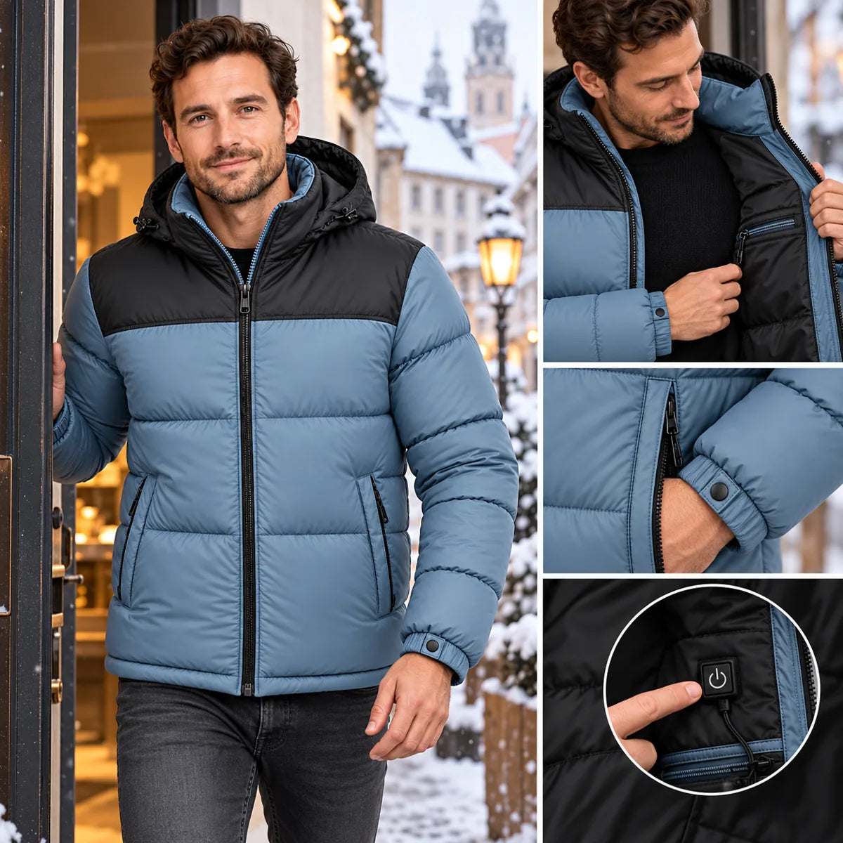 PyreFit Gletor – Kurtka pikowana podgrzewana unisex