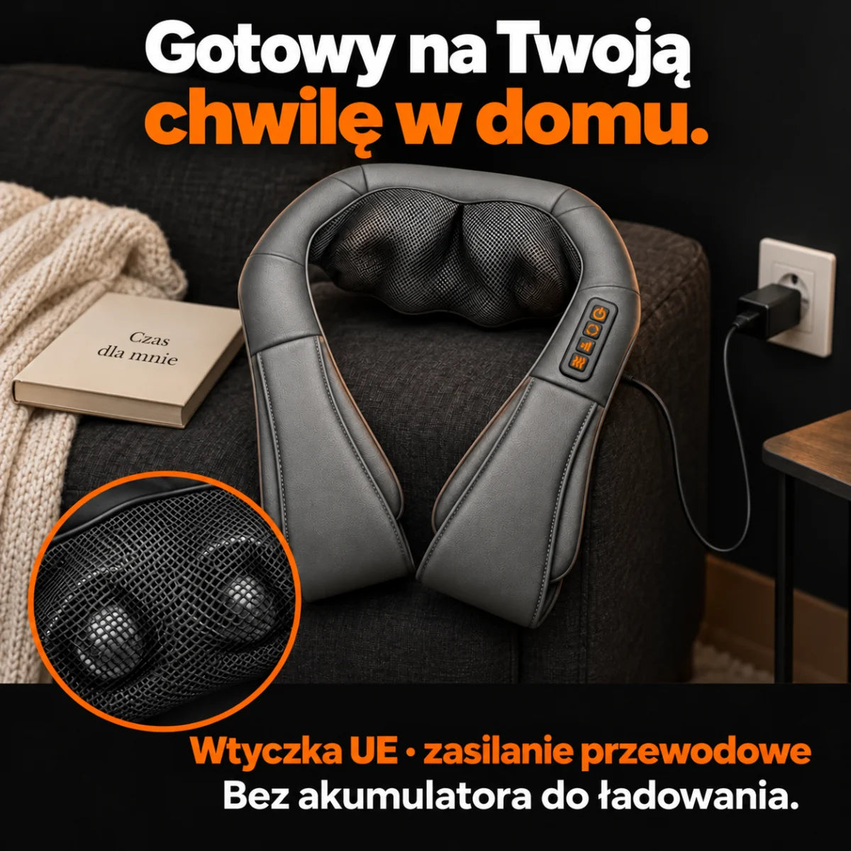 Masażer shiatsu: korzystanie z zasilaniem przewodowym w domu